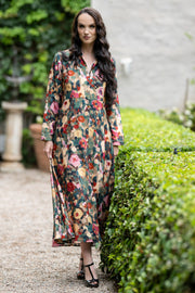 MULTI-COLOUR FLORAL A-LINE DRESS