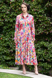 MULTI COLOUR 2 TIER DRESS