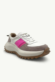 JULZ MOON WHITE + PINK SNEAKER