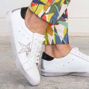 Camey White and Silver Sneakers