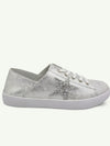 Vicki Frosted Silver + Glitter Star Sneaker