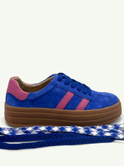 BREE ELECTRIC BLUE + PINK SNEAKER