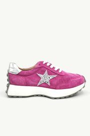 JULZ HUNTER PINK SUEDE SNEAKER