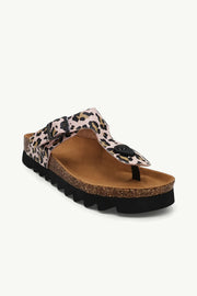 JASON Pink Leopard Thong Sandal