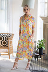 VIBRANT BOTANICAL SHIRT DRESS