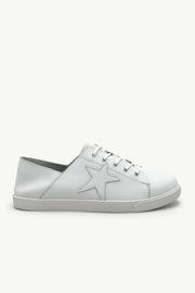 Vicki White + White Star Leather Sneaker