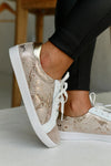 Sydney Rose Gold  Snake + Taupe Sneakers  - Neutral with a Twist