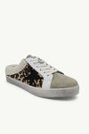 Trace Leopard with Black Star Slip On Leather Sneaker