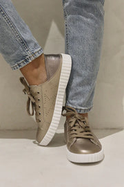 Valentina Pewter + Glitter Sneaker